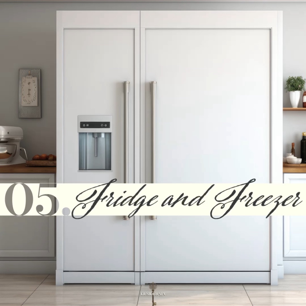 step five: the fridge