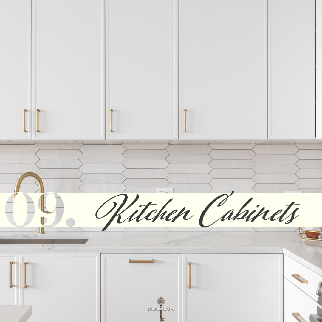 step nine: kitchen cabinets