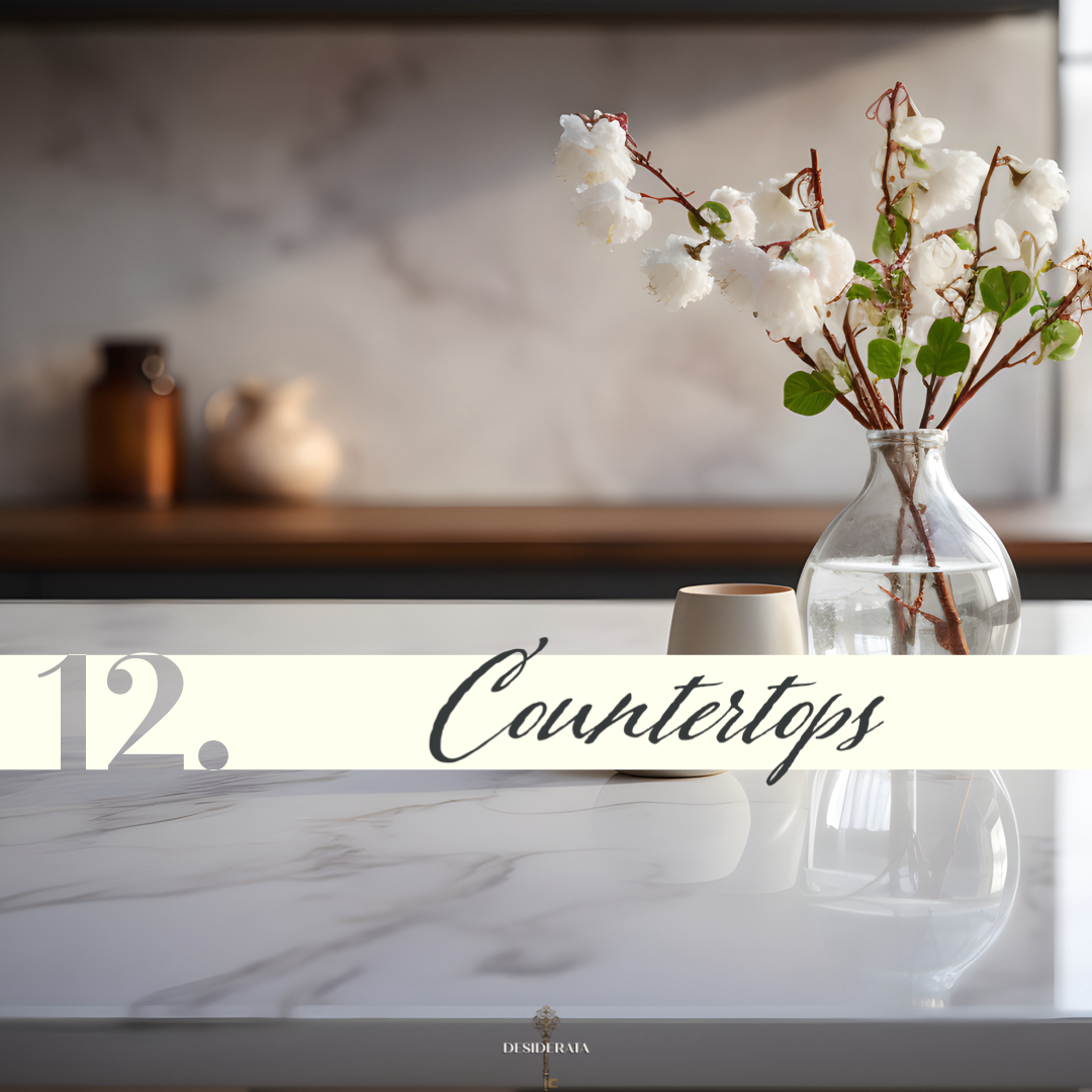 step twelve: countertops